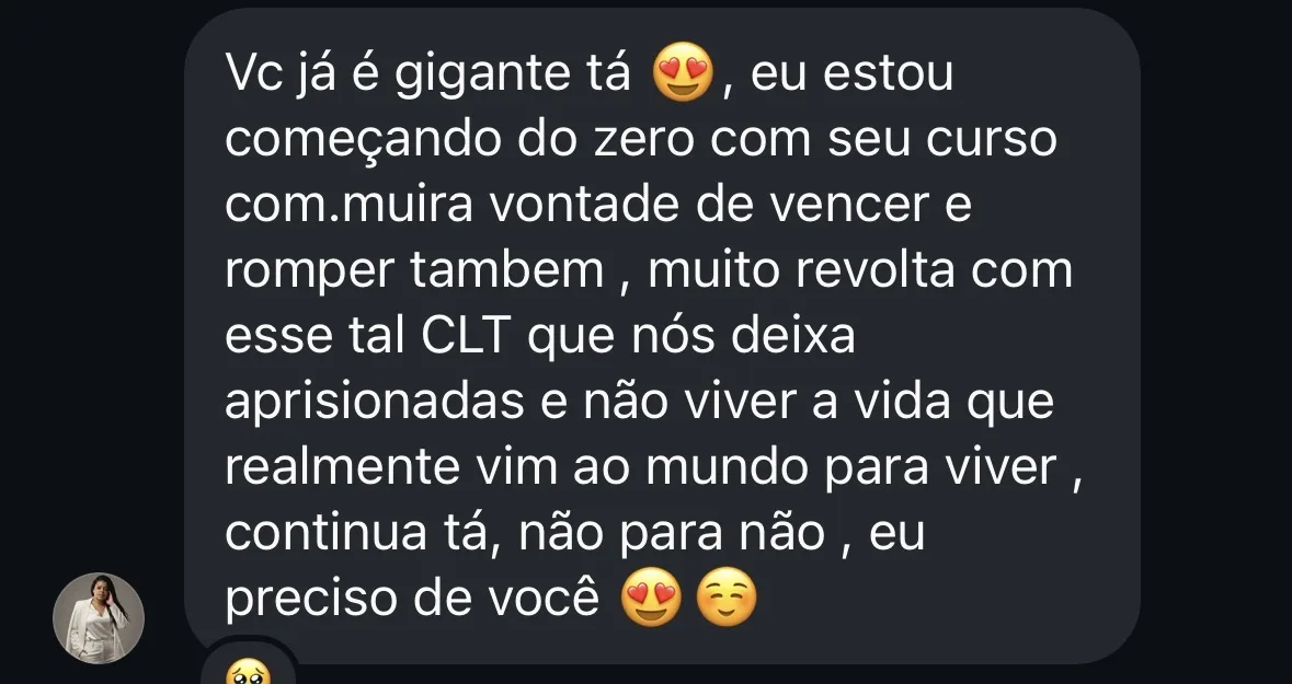 Depoimento aluna